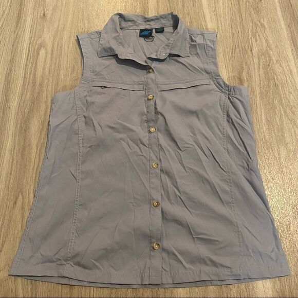 Eastern Mountain Sports sleeveless collared button - Picture 1 of 7